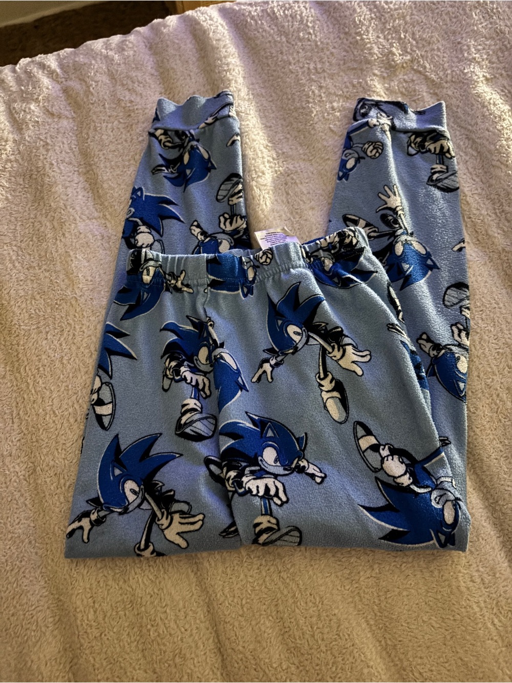 Kids Blue Sonic Graphic pajama Pants